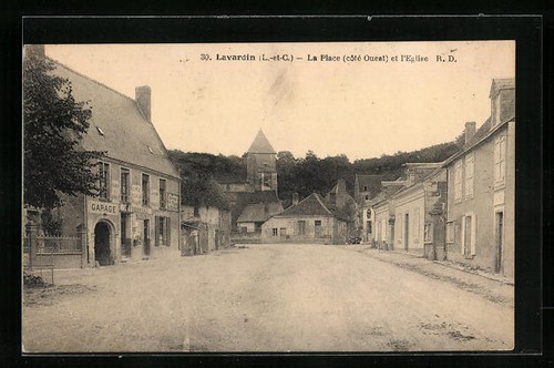 Cpa lavardin place - place, et