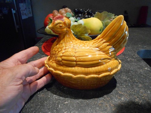 Ancienne bonbonnière poule - ancienne,