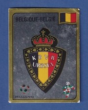 1990 Panini FIFA World cup sticker #325  Team Belgium Foil badge
