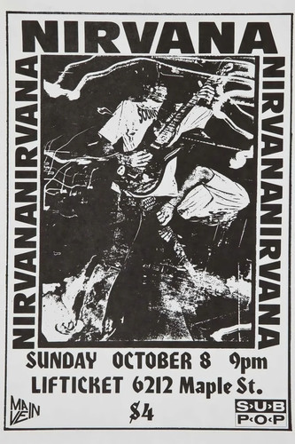 Nirvana concert poster - concert,
