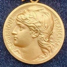 Médaille en Or "22 carats" des Postes et Télégraphes 1919