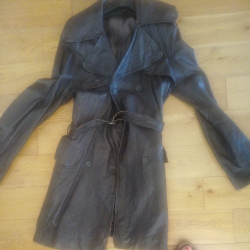 Trench imper cuir agneau ikks - cuir,