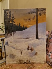 Peinture Ancienne, Huile Sur