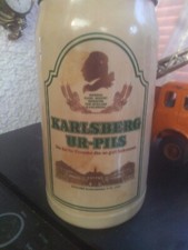 SUPERBE ancienne CHOPE A BIERE grès collection objet vitrine pinte verre glace 