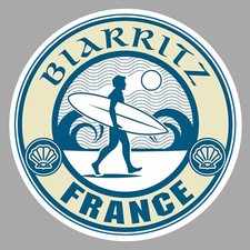 BIARRITZ SURF STICKER BASQUE COUNTRY ATLANTIC COAST OCEAN STICKER BA231