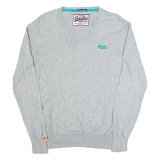 SUPERDRY Pull Femme Gris Col