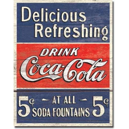 Plaque publicitaire coca cola - publicitaire,