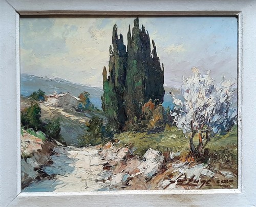 Tableau ancien huile - tableau, paysage