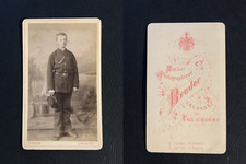Bruder, Lausanne, Jeune garçon en uniforme, circa 1870 CDV vintage albumen -  