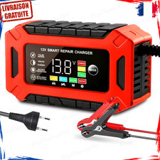 Chargeur de Batterie Voiture Intelligent 12V Auto Moto Charge Rapide Écran LCD