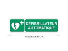 Automatic DAE DEFIBRILLATOR panel sticker 10cm (S) - 29cm (XL) sticker
