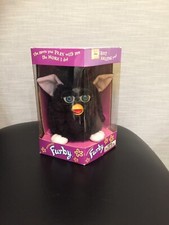  1998 Black Electronic Furby Giga-Pet with Green Eyes by Tiger Model 70-800 NIB