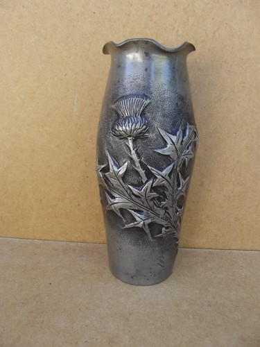 Vase étain décor - vase, à