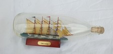 ESME RACDA Ancienne miniature bateau en bouteille voilier 4 mâts