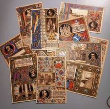 "The POPES" Postcards - Lit. Armanino - 1903 - small size - does not travel.