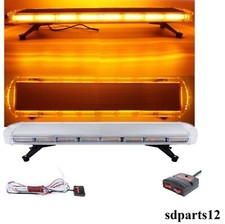 Barre Rampe LED Orange Lumineuse Stroboscopique Éclairage Sécurité 12-24V 98cm
