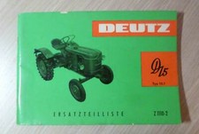 Deutz tug D15 with F1L712 engine spare parts list