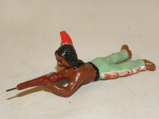 FIGURINE COMPOSITION INDIEN COUCHE AVEC FUSIL CHIALU SOLIDO BELGE DURSO NB BM GJ