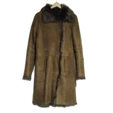 Auth JOSEPH - Brown Mouton Women's Coat
