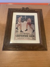Cadre en bois affiche de boxe