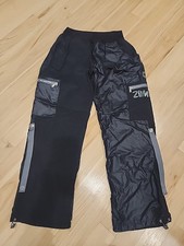ZUMBA Wear BLACK Metallic Large Logo CARGO CONVERTIBLE Capri PANTS  Size XL Nwot