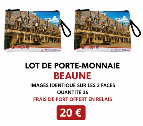 Lot porte monnaie beaune - porte-monnaie,