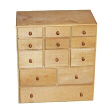 Small craft cabinet watchmaker's layette / haberdashery model with 12 drawers