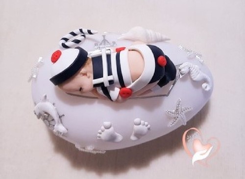 Galet lumineux bébé fimo