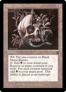 Magic mtg black mana battery - mtg,
