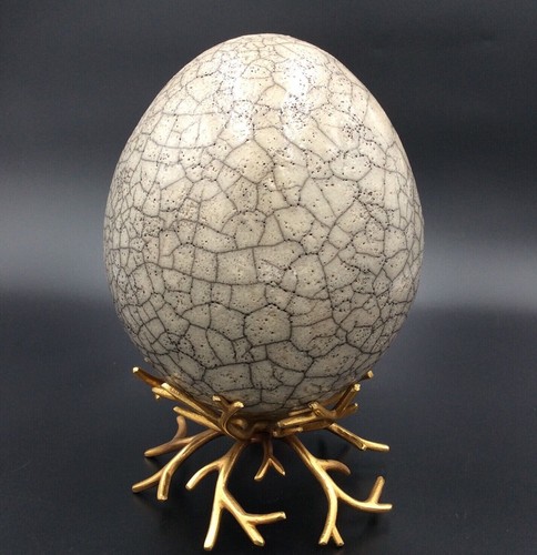 Oeuf autruche raku - oeuf,