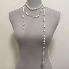 Vivienne Westwood Broken Pearl Necklace Silver w/drawstring [EJ305