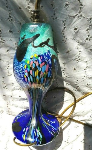 Ancien pied lampe - de, verre