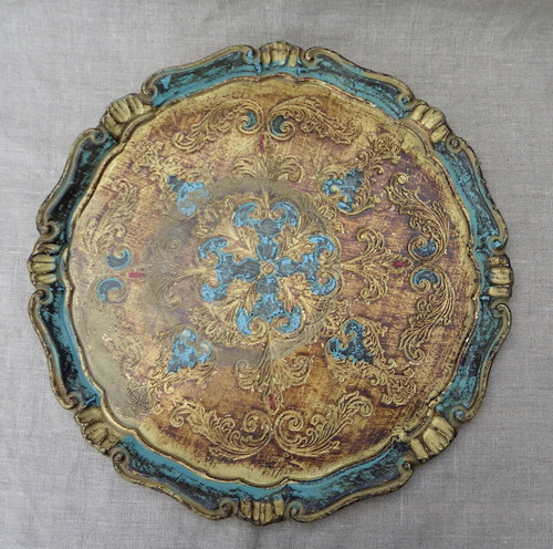 Plateau circulaire vintage - vintage, de