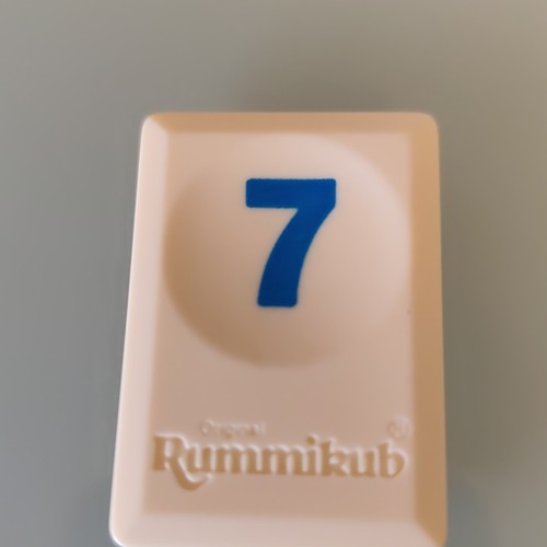 Tuile chiffre 7bleu jeu - tuile,