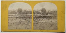 PARIS Le Ballon Nadar Le Géant October 18, 1863 Vintage Albumine Stereo Photo