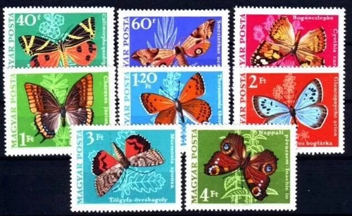 Hungary 1969 butterflies - hungary, 1969.