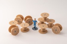 10 Tourets bois 140cm H0 1:87 HO Diorama Train Marchandise Modellbahn LVM