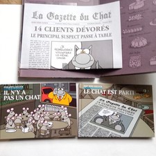 Geluck Le Chat passe à table Edition Originale Casterman 2014 sous Coffret