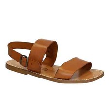 Hand made in Italy mens strappy sandals in vintage cuir real calf leather