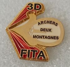 Pins Archery Tir à l'arc, 3D FITA Archers deux montagnes. double attaches sertie