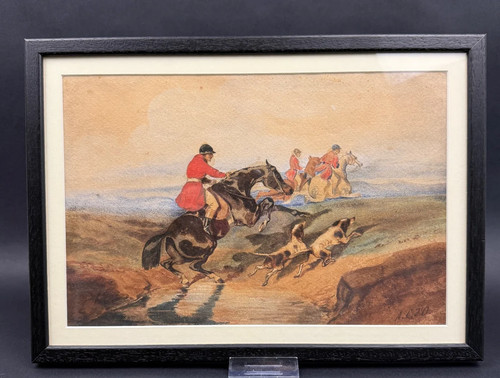 Aquarelle xixe scène de - scène,