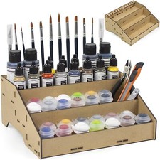 Paint Station Support Paint Model. Wooden Storage Bracket Brush...