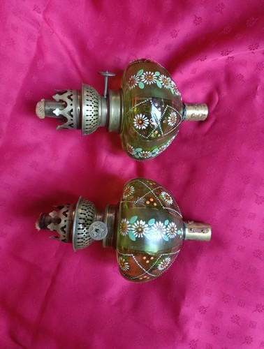 Paire lampes pétrole ancienne