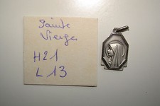 1 Antique STE VIRGIN Silver 925 Fab Antique French Medal 21 X 13mm
