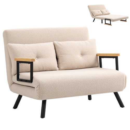 Homcom canapé convertible - canapé, 2