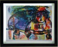 1984 Lithograph COMPOSITION E.A. Signed ATILA BIRO (1931-1987)