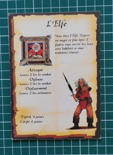 Heroquest carte personnage - :,