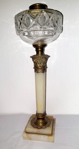 Grande lampe petrole bronze - lampe,