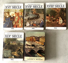 5 Volumes Lagarde et Michard   XVI  XVIIème  XVIIIème XIXème XXème B/TBE