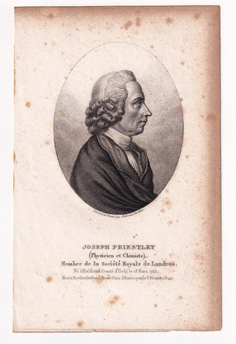 Portrait xixe joseph priestley - joseph,